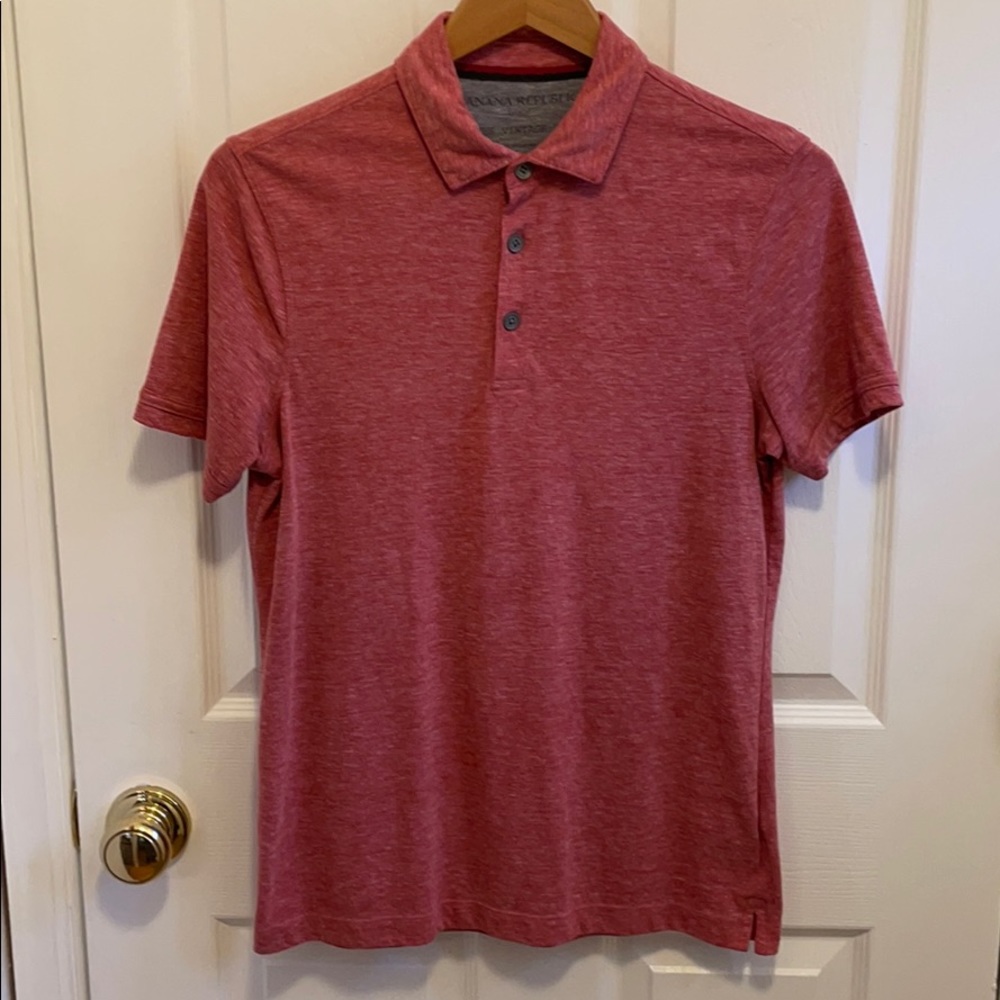 Banana Republic men’s Vintage T polo. Red, small.